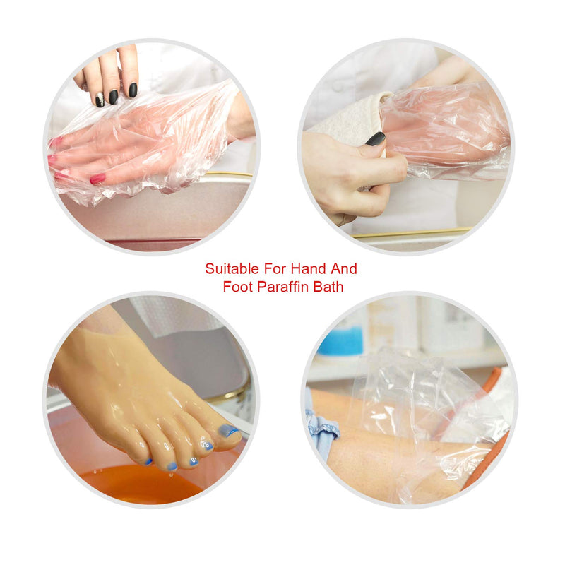 [Australia] - Sumind Paraffin Bath Liners Hand or Foot, Paraffin Bath Gloves Wax Bags, Plastic Glove Liners for Hand and Foot (300 Counts) 