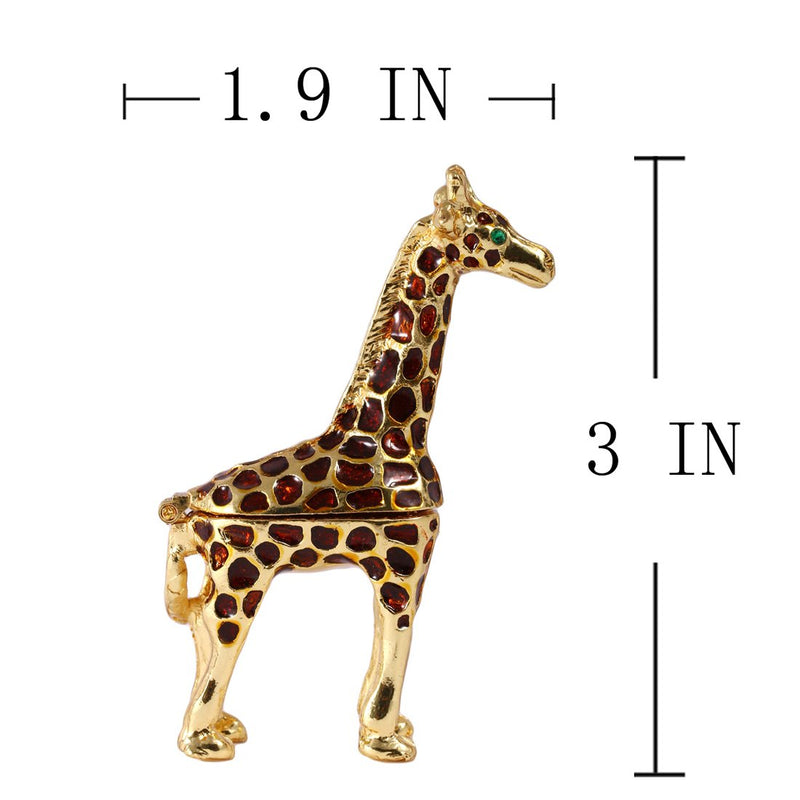 [Australia] - YUFENG Ring Holder Hinged Trinket Boxes for Gifts,Jewelry Boxes Organizer Display Holder (giraffe trinket box) 