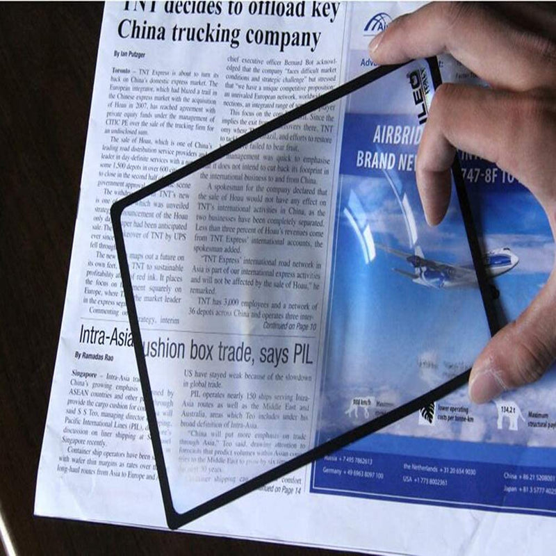 [Australia] - RZJZGZ 3X Premium Magnification Full Page Magnifier Fresnel Lenses Ideal for Reading Small Prints & Low Vision Seniors (2Pack) 2pack 