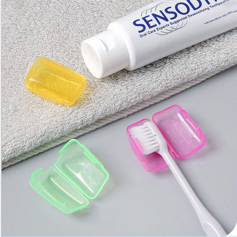 [Australia] - Travel Toothbrush Cover, 20 Pcs Portable Toothbrush Heads Hygienic Protective Cap 