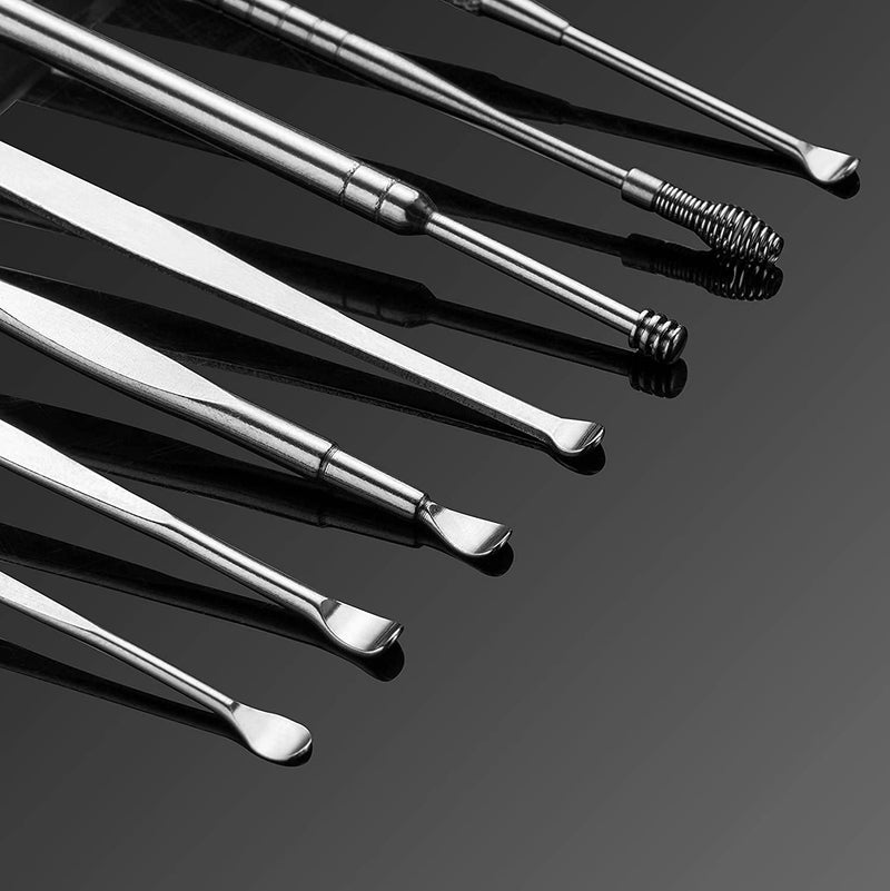 [Australia] - Ear Pick Ear Curette Earwax Pick Removal Tool Kit 8 Pcs, Stainless Steel Ear Hygiene Care Sets with Storage Box 