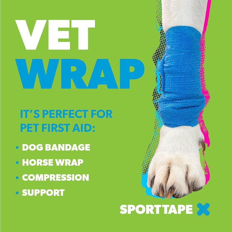 [Australia] - SPORTTAPE Cohesive Bandages | Self Adherent Vet Wrap & Pet Bandage - 7.5CM x 4.5M - Beige | Football Sock Wrap & Shin Guard Tape for Wrist & Ankle Sprains, Swelling & Compression - Single Roll 7.5x450 cm (Pack of 1) 