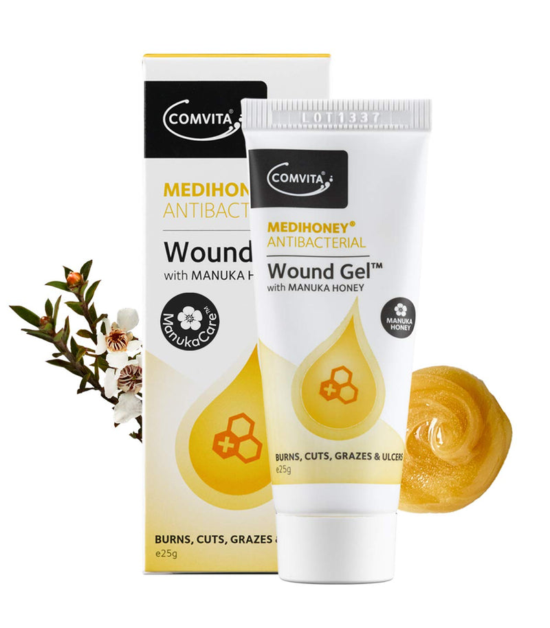 [Australia] - Comvita Medihoney Antibacterial Wound Gel with Manuka Honey (for Burns, Cuts, Grazes & Ezcema Wounds) - 25g 25 g (Pack of 1) 