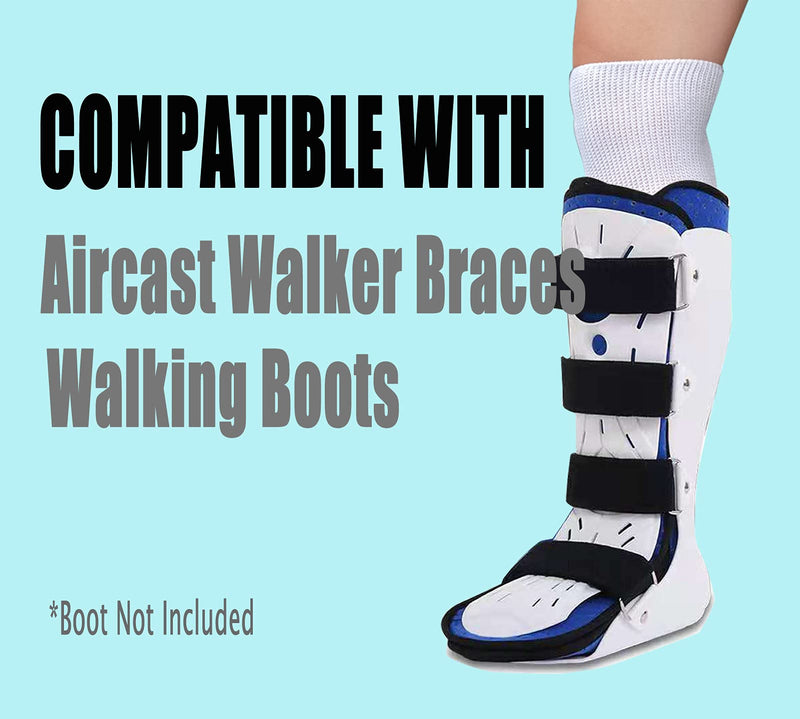 [Australia] - 2 Pairs Replacement Sock for Air cast Walking Boot Walker Brace - Air Cam Walkers Fracture Boot Orthopedics Socks Cast Boot Sock 2 Pairs 