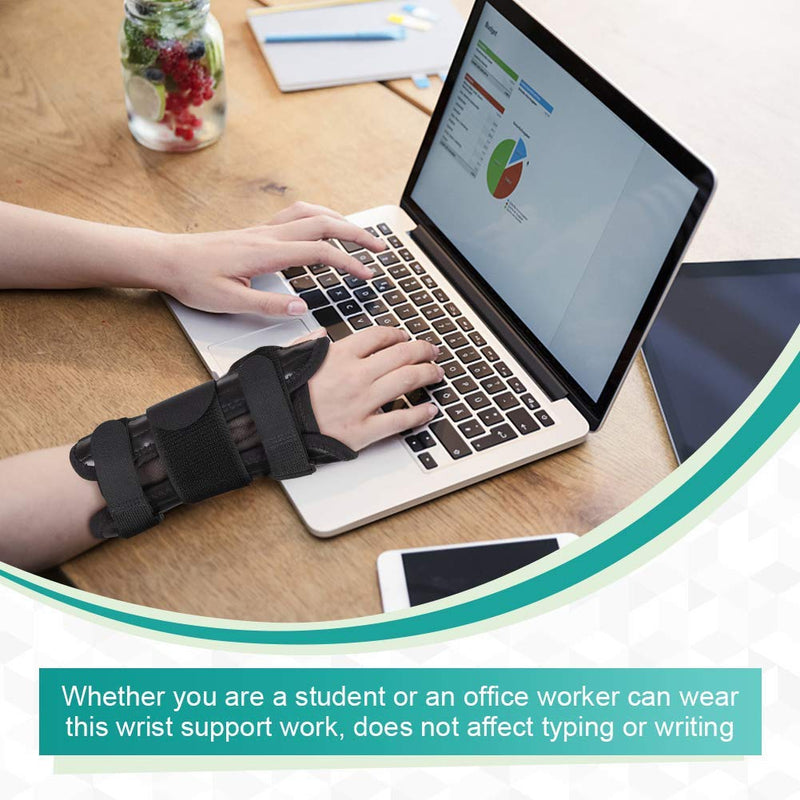 [Australia] - Wrist Brace Elastic Wrist Support Brace Splint, lightweight, Breathable Wrist and Hand Compression Sleeve for Carpal Tunnel, Arthritis, Tendonitis, Carpal Tunnel Splint for Pain Relief, Adjustable Design Left&right 