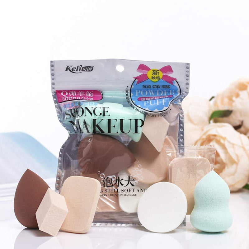 [Australia] - Makeup Sponge Blender Set, Beauty Makeup Sponges Foundation Blending Sponge 6pcs Flawless for Liquid, Cream, and Powder, Multi-colored Makeup Sponges 