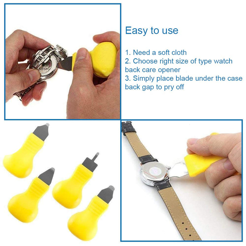 [Australia] - MMOBIEL 7 Pcs Watch Back Case Remover Tool Kit for Watch Repair Tool Set Back Case Opener kit for Battery Replacement 