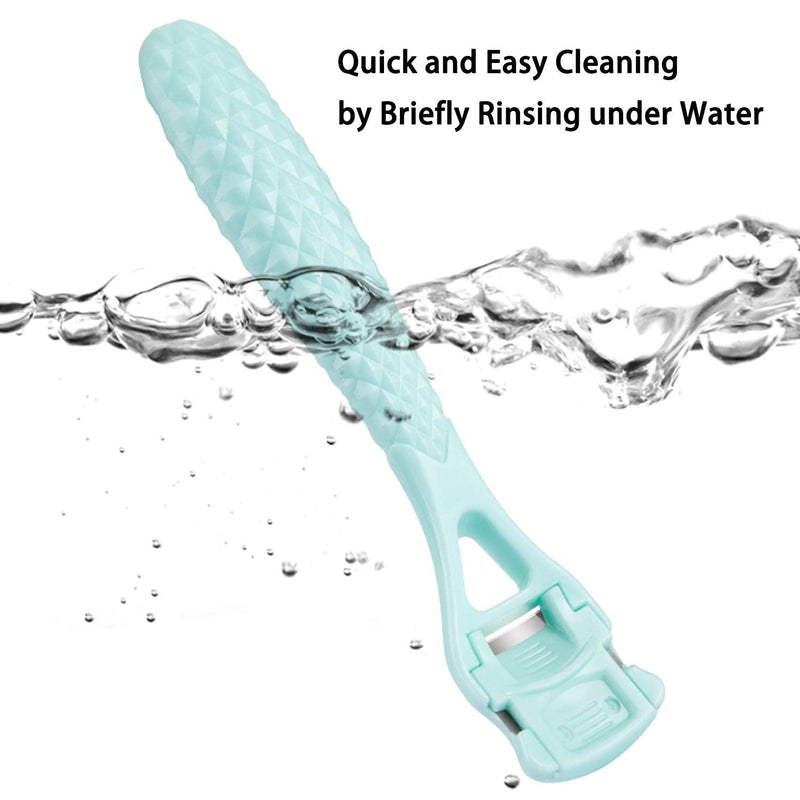 [Australia] - Foot Scraper, Hard Skin Callus Remover FootCallus Shaver Foot File Pedicure Feet Care Set with 10pcs Blade, Premium Stainless Steel Foot Care Tools for Dry Wet Foot Heel Callus, Dead, Cracked Skin A-green 