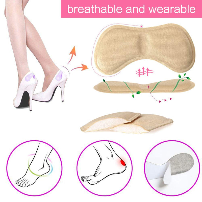 [Australia] - 16Pcs Heel Grips Shoes Too Big, Shoe Heel Insoles Prevent Rubbing Heel Shoes Heel Stickers Adjustments Shoes Length Shoe Heel Pad 8 Pairs 