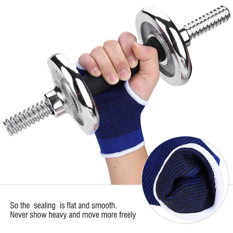 [Australia] - Alomejor 1 Pair Wrist Brace Elastic Wristband Wrist Palm Brace Carpal, Ideal Support for Sports Gym Protector Sprained Wrists and Hands Blue 