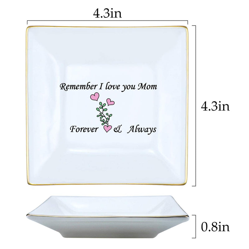 [Australia] - Jewelry Trinket Dish Mother Gifts from Daughter Ring Trinket Dish-Mothers and Daughters Never Truly Apart, Maybe in Distance But Never in Heart (Remember I Love You Mom) Remember I Love You Mom 