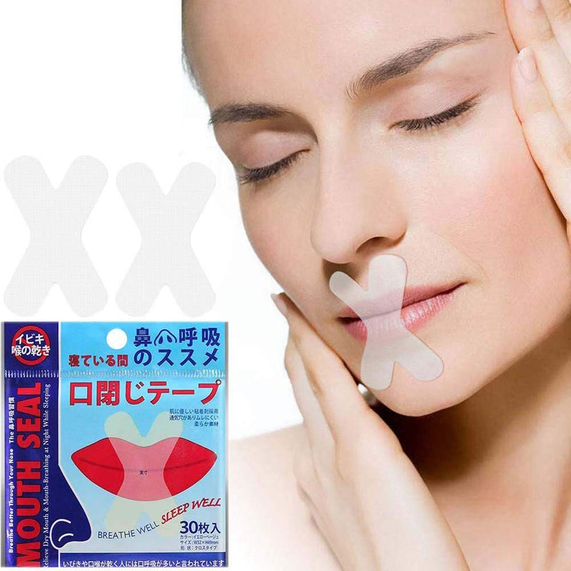 [Australia] - Anti Snore Stopper Sleep Strips Mouth Tape,Sleep Strips 60 pcs Adhesive Mouth Tape for Better Nose Breathing Anti Snoring Tapes for Adult – Improve Sleep Quality Less Mouth Breath and Snore 