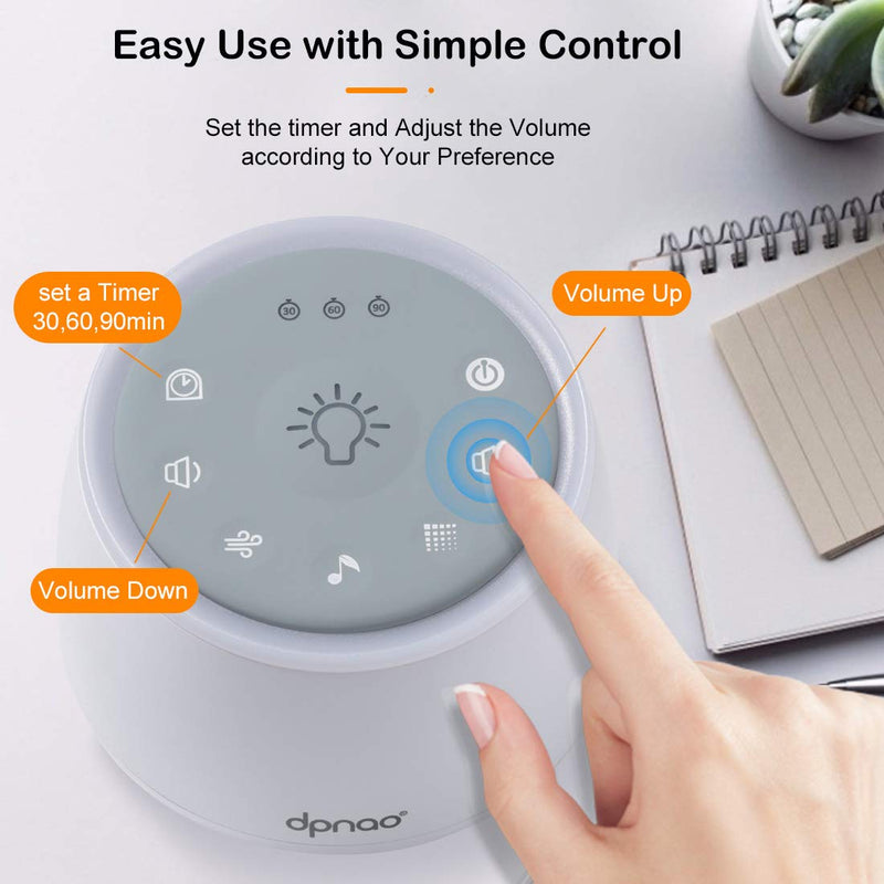 [Australia] - White Noise Machine, Sleep Sound Machine for Baby Kid Adult Home Hotel Traveling Office, with 22 Soothing Sounds Night Light Sleep Timer for Sleeping & Relaxation 
