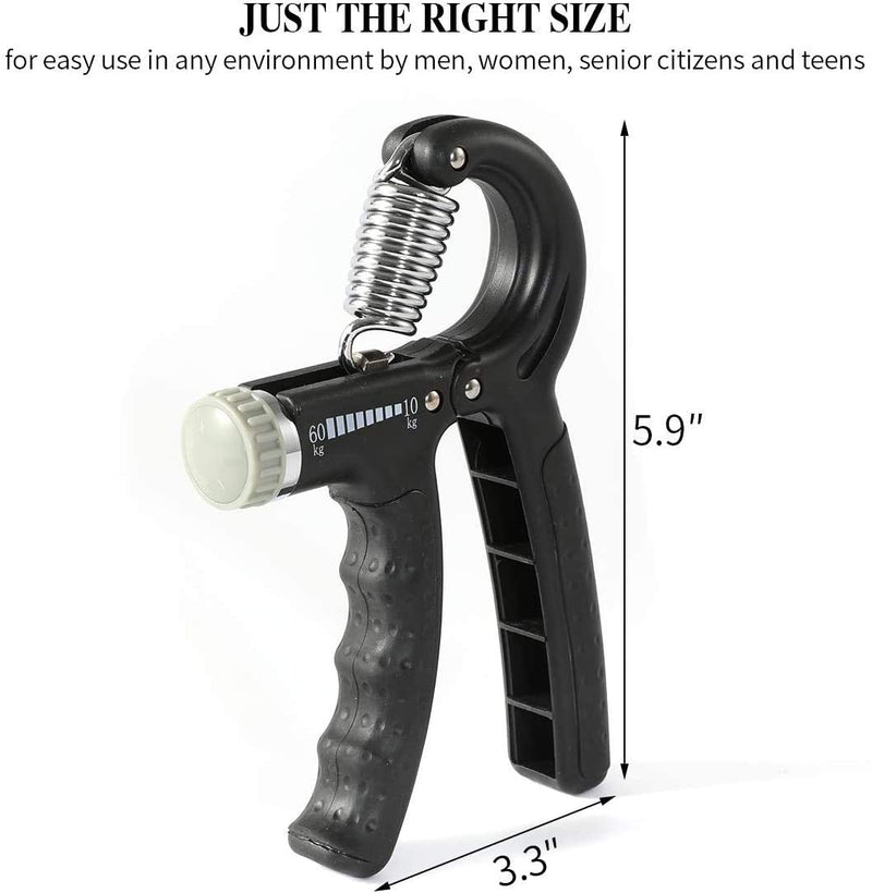 [Australia] - Pubiao Hand Strengtheners Adjustable Hand Grip Exerciser (10-60kg) for Hand Squeezer Forearm Grip Finger Exercise For Men, Women, Seniors, Teens 1 pack 