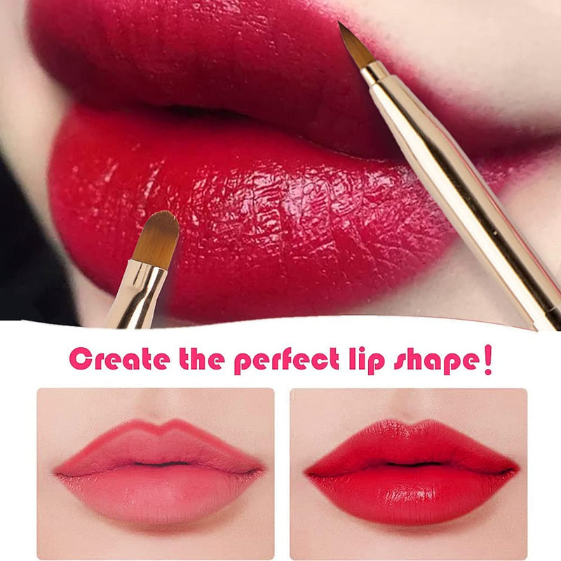 [Australia] - CGJIANG Lip Brush Retractable Lip Brushes Portable Dual End Lipstick Brush Eye Make Up Brushes Concealer Brushes Eye Shadow Brush Lip Brush tool Lip Contours Makeup Brush 