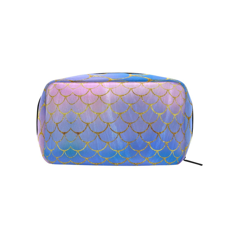 [Australia] - ZOEO Makeup Pouch Mermaid Fish Scales Purple Mini Makeup Bag Organizer Travel Zip Toiletry Bag Small Cosmetic Train Case Beauty Bag for Teens Girls Women Style 1 