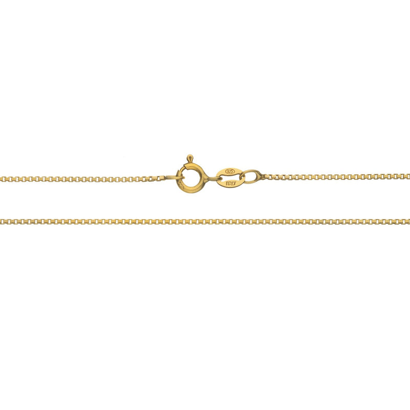 [Australia] - Bling For Your Buck 18K Gold Over Sterling Silver .8mm Thin Italian Box Chain Necklace 14" - 40" 16.0 Inches 