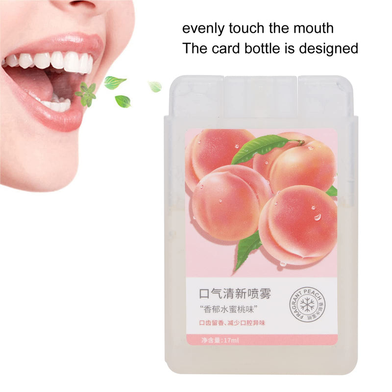 [Australia] - Peach Oral Care Spray, High Fogging Breath Freshener Portable 24 Hour Oral Rinse Natural Breath Freshener 