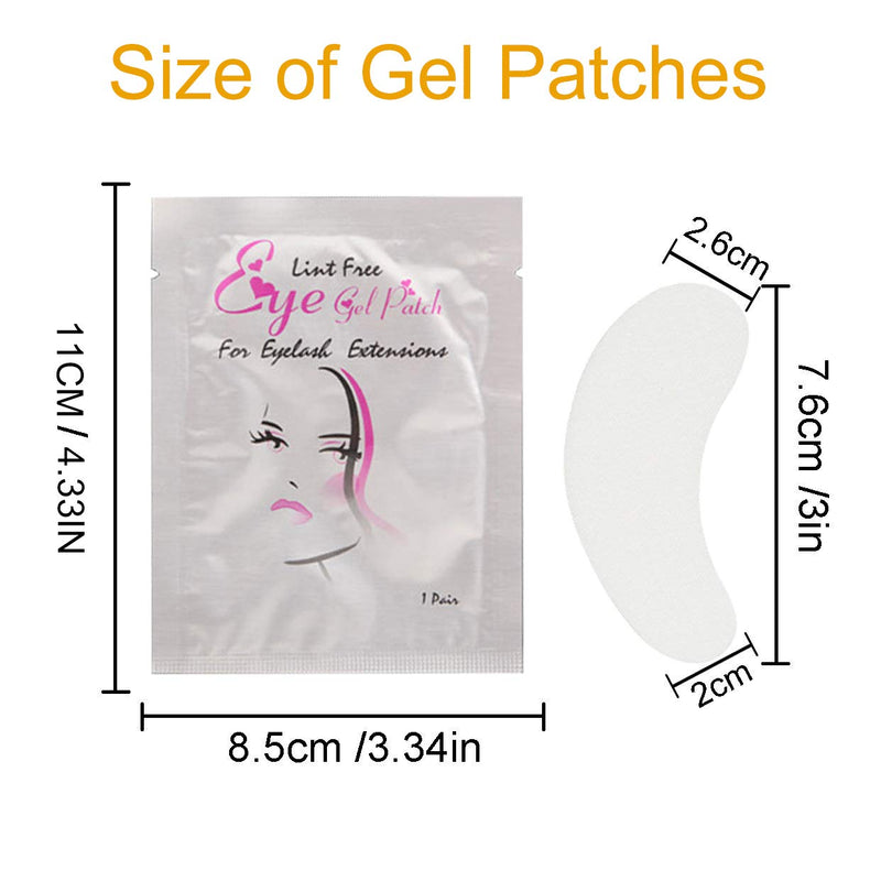 [Australia] - Under Eye Gel Pads, Jiasoval 50 Pairs Eye Patches Eyelash Extension Pads, Lint Free Under Eye Gel Patches for Pro Salon and Individual Eye Pads 