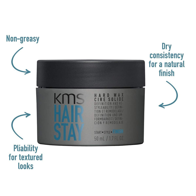 [Australia] - KMS Hair Stay Hard Wax, Hair Texturiser For Hair Styling, 50 ml 