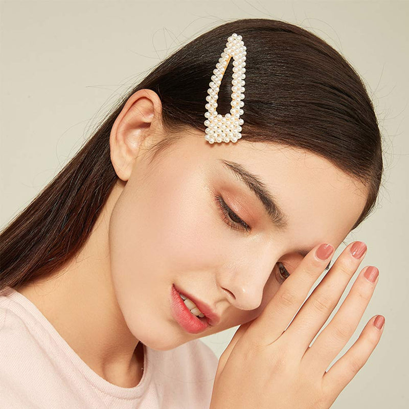 [Australia] - 20Pcs Pearl Hair Clips - Fashion Pearls Hair Barrettes Sweet Artificial Macaron Acrylic Resin Barrettes Hairpins for Women,Ladies and Girls Headwear Styling Tools Hair Accessories 