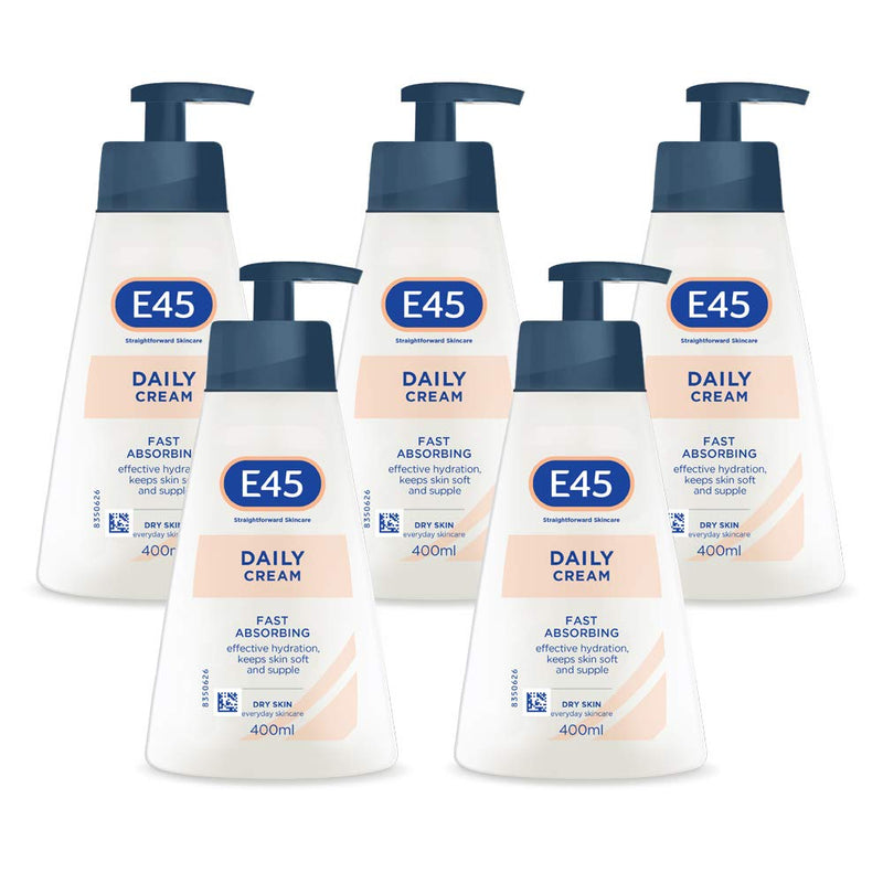 [Australia] - E45 Daily Bulk Moisturiser Cream, Pack of 5 x 400 ml 
