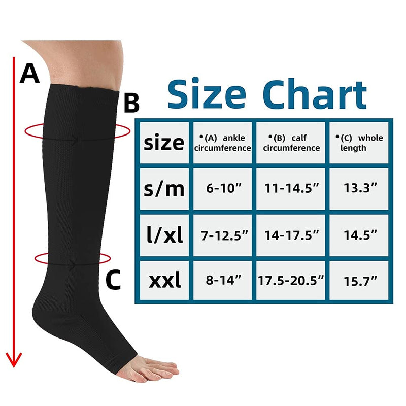 [Australia] - 2 Pair Compression Socks Plantar Fasciitis Socks Arch Support Foot Socks Skin Protection High Support Stockings for Men Women (L/XL, Beige) L-XL 