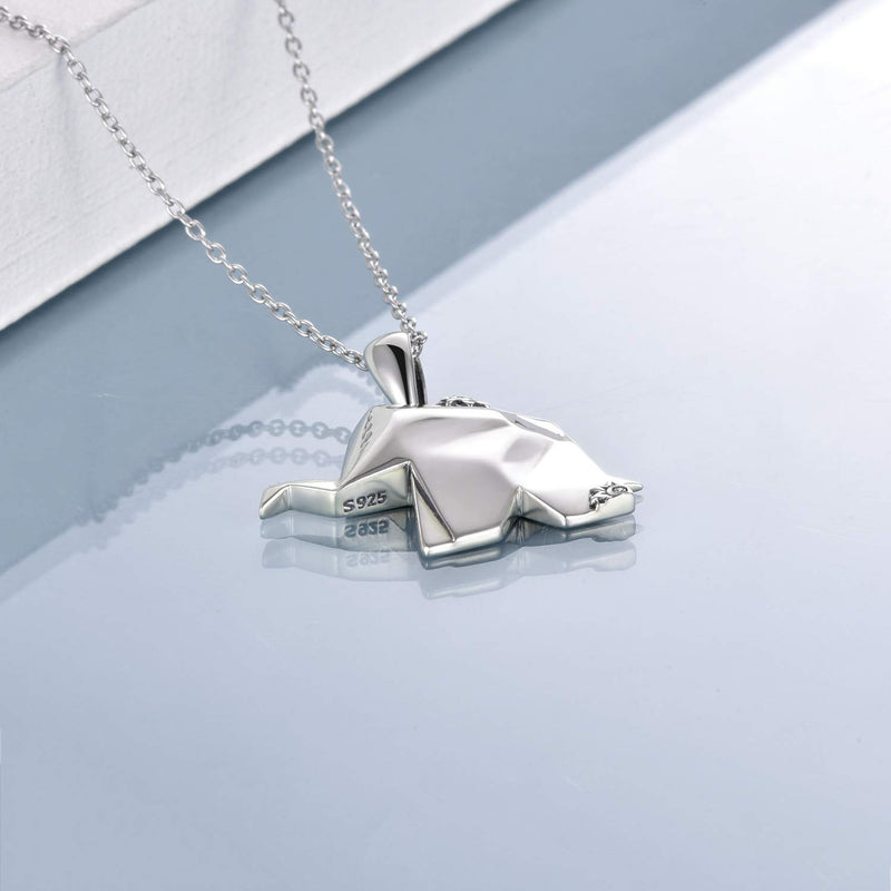 [Australia] - VENACOLY Elephant Necklace Sterling Silver Origami Animal Necklace Elephant Jewelry Gifts for Women Men 