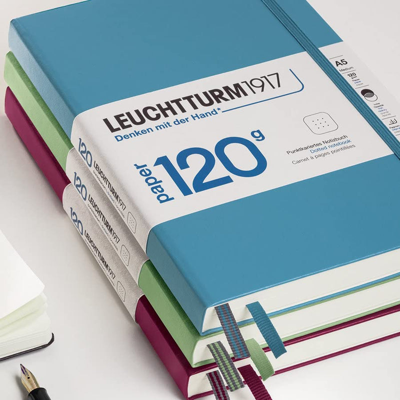 [Australia] - LEUCHTTURM1917 - 120G Special Edition - Medium A5 Dotted Hardcover Notebook (Sage) - 203 Numbered Pages with 120gsm Paper Sage 