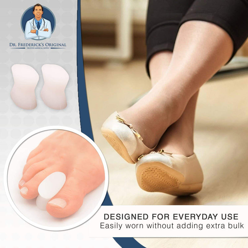 [Australia] - Dr. Frederick’s Original Gel Toe Separators - 6 Pieces - Variety Pack - Bunion Treatment - Small, Medium and Large Sizes 6 Piece Assortment 