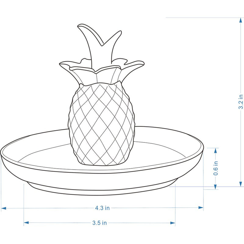 [Australia] - WANYA Ananas Ceramic Ring Jewelry Holder Decor Dish Organizer, Pineapple 