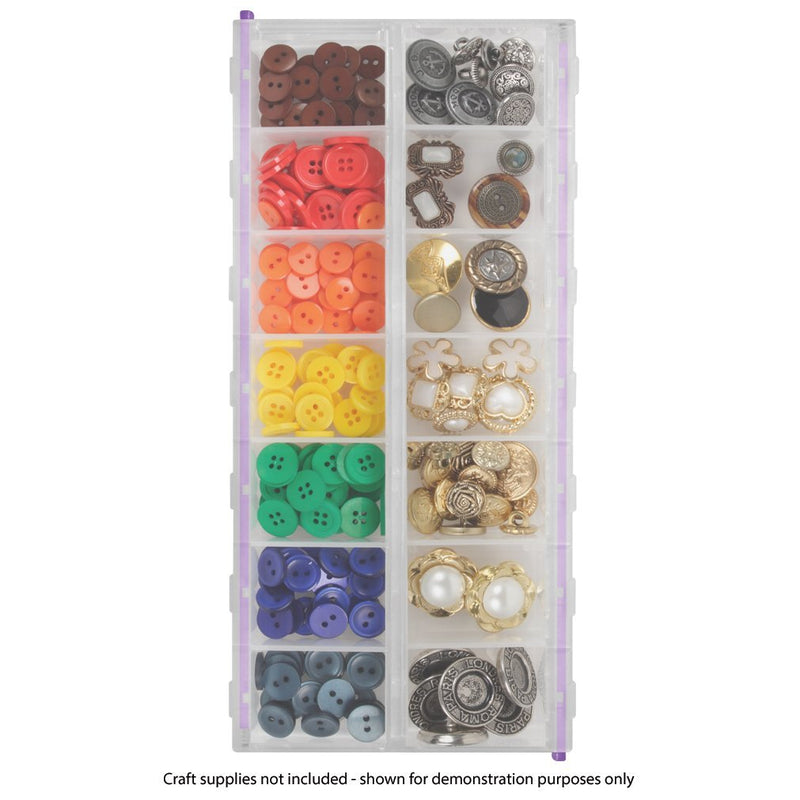 [Australia] - Pill, Medicine, Vitamin, Organizer Box | Weekly and Storage | 14 Locking Compartments | Clear Lids | Craft Mates | Apothecary Products 