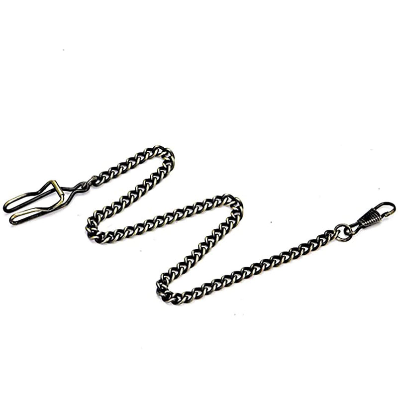 [Australia] - Clip Pocket Watch Chain Watch Vintage Metal Alloy Chain Accessory for Your Pocket Watch (Black/Silver/Bronze/Gold) Bronze 