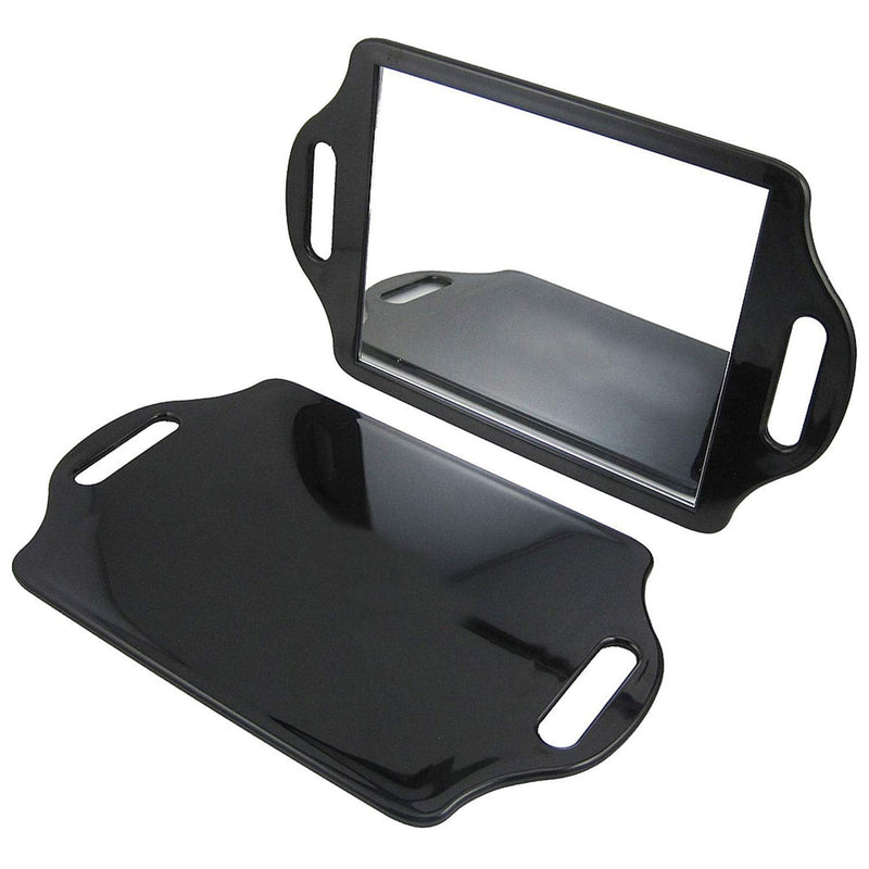 [Australia] - TRIXES Hairdressers Mirror - Salon Handheld Mirror ‚Äì with 2 Handles Wide Angle ‚Äìfor Hairdressing and Beauty - Large Size 36.5 x 21.7cm ‚Äì for Professional Barbers and Hairdressers - Black 