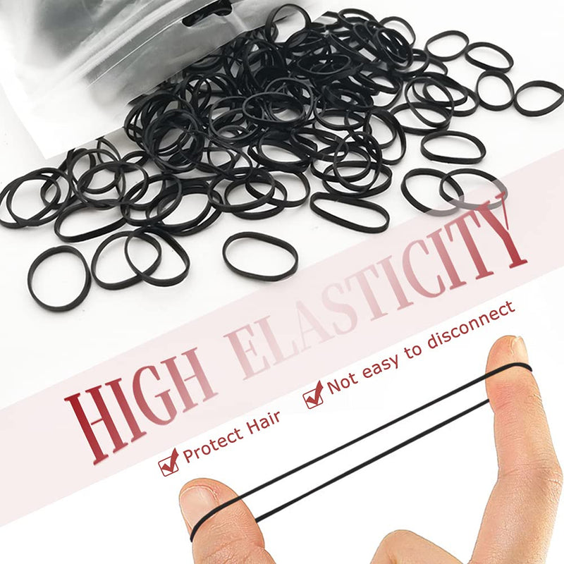 [Australia] - Dreamlover Hair Rubber Bands, Black Elastic Hair Bands, Hair Elastics for Girls, 1500 Pieces 