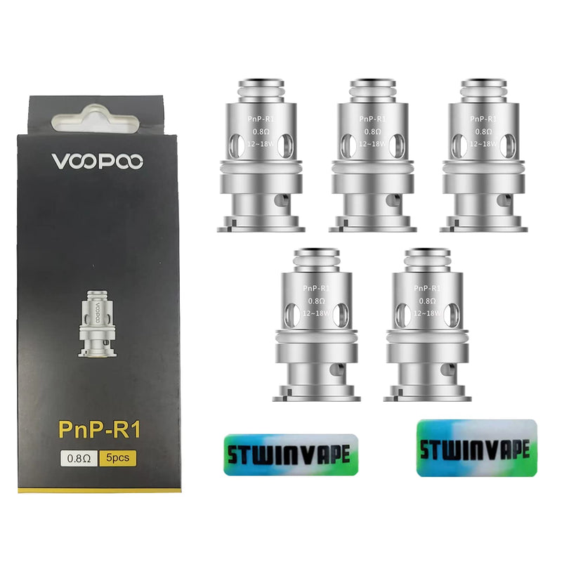 [Australia] - VOPOO PNP Coils R1 Drag S X Max Mod PnP X Pod Tank Mtl Coil Argus X GT air Pro Vinci X 2 R air Mod Pod Doric 60 Musket Seal V Suit Coils 0.8ohm Pack of 5 