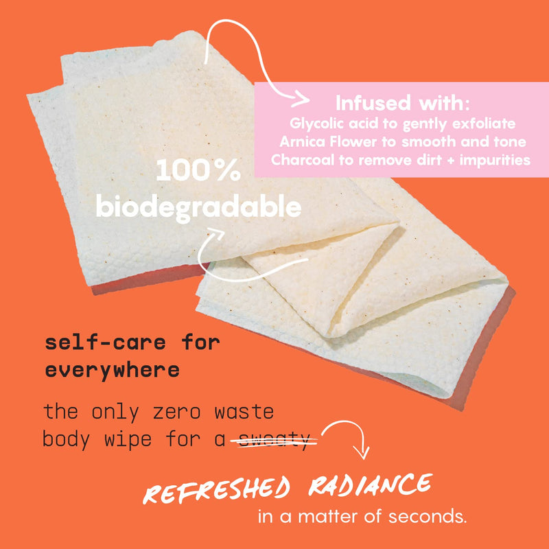 [Australia] - Refresh Line Body Wipes for Women - Cleansing Body Wash Wipes, Armpit Wipes & Body Wipes w/ Fresh Citrus Scent - Zero-Waste Gym Wipes & Cleansing Wipes - No Rinse Bathing Wipes for Adults - 10 ct Refresh Line - Fresh Citrus 