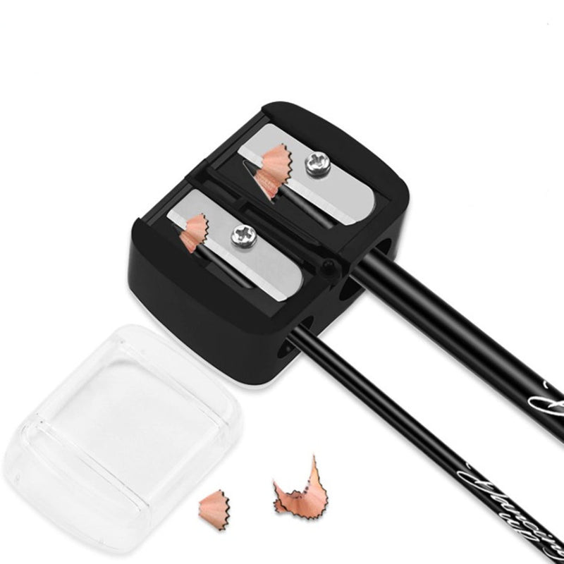 [Australia] - 2 Pieces Pencil Sharpener for Eyebrow Eyeliner, Makeup Sharpeners, 2 Holes Dual Sharpener Eye Makeup Pencil Sharpener, for Eyebrow Pencil, Eye Pencil, Eye Liner, Lip Line, Brow Pencil 