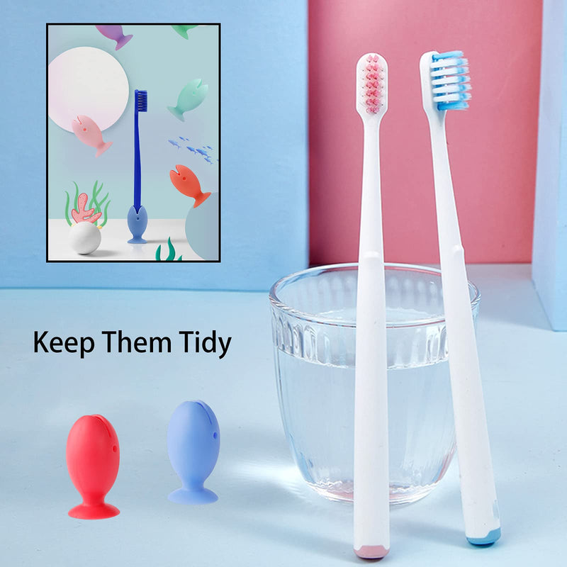 [Australia] - 10 Pcs Travel Portable Toothbrush Head Covers Toothbrush Protective Case Toothbrush Head Protector Cap, Silicone Suctioned Can Storage Boxs Hand Tools 