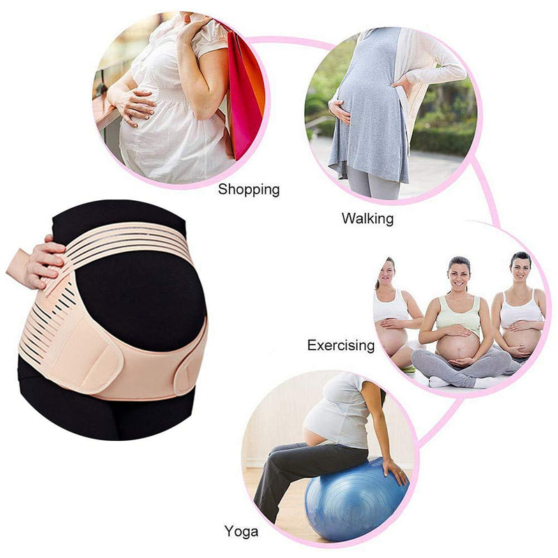 [Australia] - Pregnancy Belt, 3 in 1 Elastic Belly Band for Pregnancy, Maternity Belt Waist Care Binder Brace Prenatal Protector, Pregnancy Belt Belly Support for Pain Relieve, Mothers Day Giftse L Large (Pack of 1) 