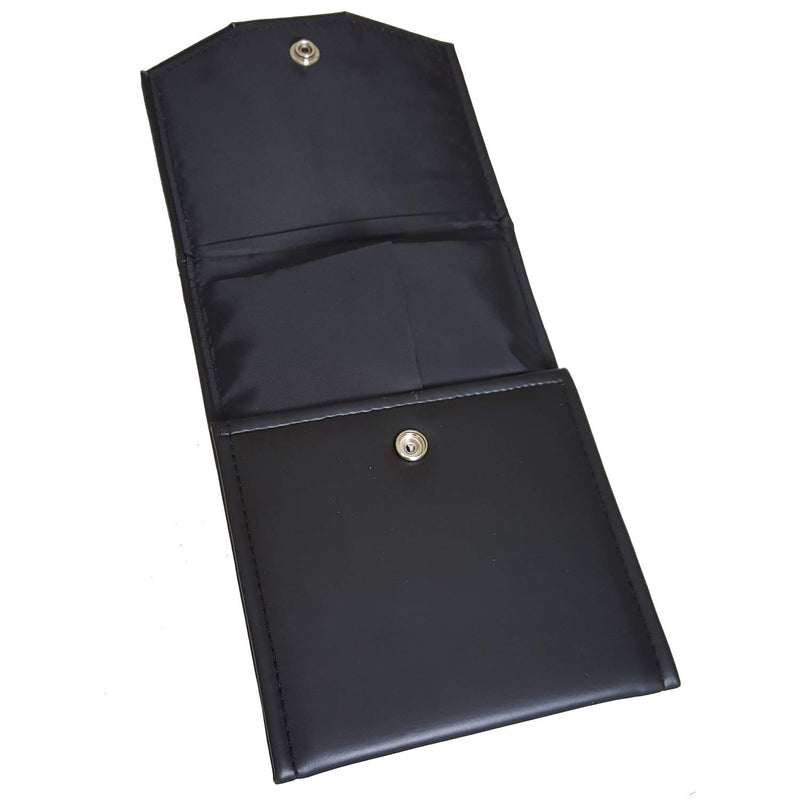 [Australia] - Mooca Black Leatherette Travel Jewelry Organizer Necklace Storage Carrying Case Jewelry Display Case Necklace Folder 