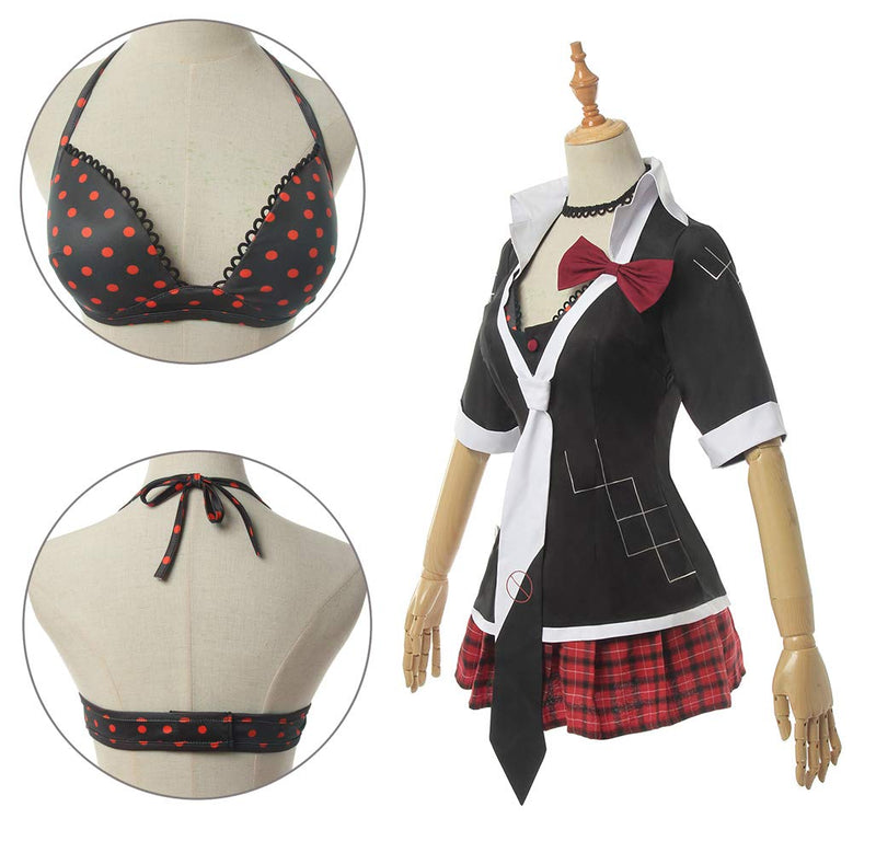 [Australia] - Danganronpa Junko Enoshima Cosplay Costume Junko Cosplay Outfit Uniform Dress Small Black 