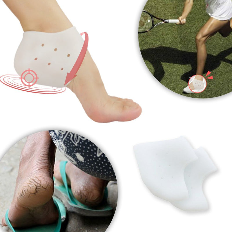 [Australia] - Heel Cups, Plantar Fasciitis Inserts, Heel Pads Cushion (3 Pairs) Great for Heel Pain, Heal Dry Cracked Heels, Achilles Tendinitis, for Men & Women.(Gel Heel Cups) Gel Heel Cups 