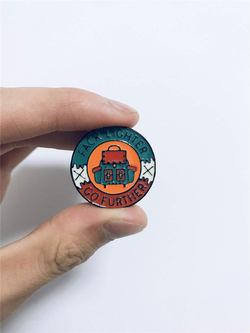 [Australia] - BOLLH - 7 Outdoors Enamel Pins For Backpacks,Enamel Pins Set,Backpack Pins,Hiking Memorial Brooch 