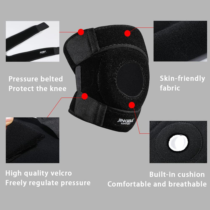 [Australia] - JINGBA Knee Brace ,Adjustable Knee Support Wrap for Knee Pain, Arthritis, ACL,MCL,Joint Pain Relief,Meniscus Tear,Sports.One size fit most people. 