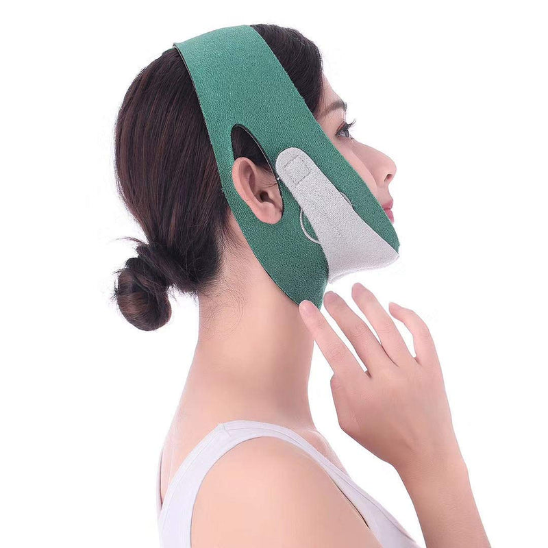 [Australia] - Maxebag Slimming Strap V-Shaped Chin Cheek Lift Up Slimming Slim Mask Thin Belt Strap Band Wrinkle V Face Shaper Green 