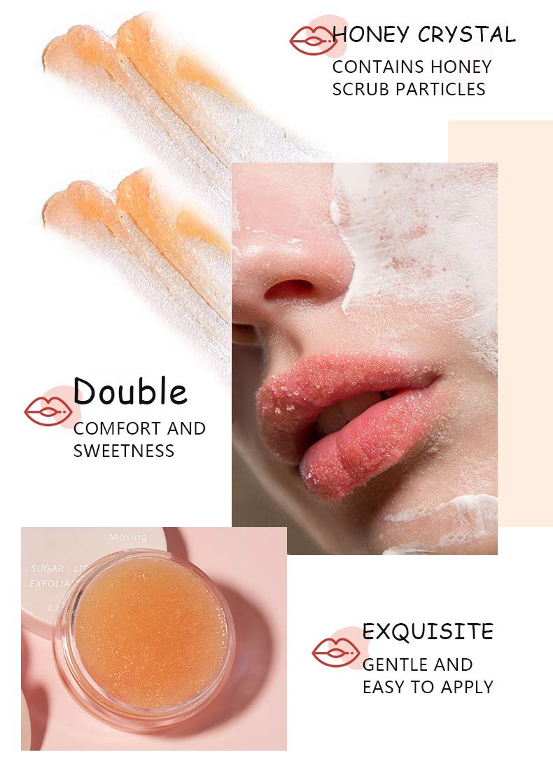 [Australia] - Lip Scrub, (Caramel) Lip Scrubs Exfoliator & Moisturizer, Lip Sugar Scrub, Natural Gentle Lip Treatment, Dry Lip Cara Polish Lip Exfoliator brightening Dark smoking Lips Caramel 