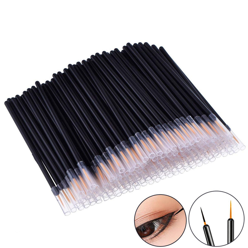 [Australia] - 100 Pack Disposable Eyeliner Brush, JASSINS Eye liner Applicator Cosmetic Eye Wands Makeup Tool 