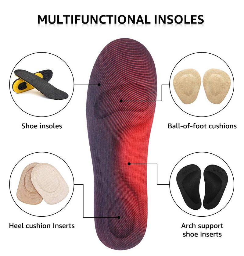[Australia] - Dr. Foot's Arch Support Insoles, Relief from Plantar Fasciitis, Metatarsal and Heel Pain, Diabetic Foot Pain (Medium(Women's 6-10/ Men's 5-8)) Medium(Women's 6-10/ Men's 5-8) 