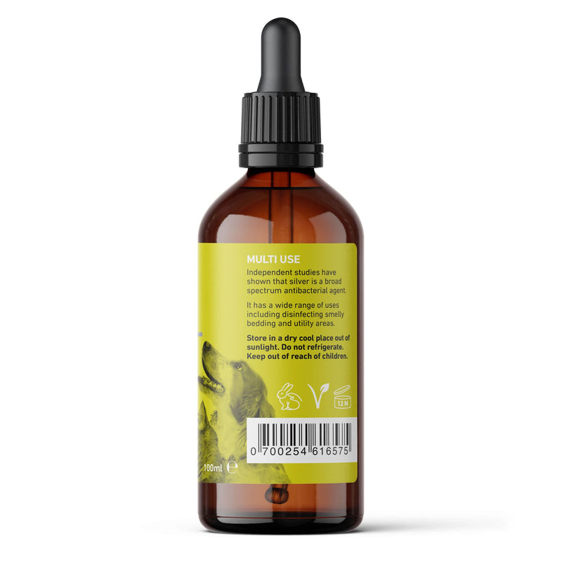 [Australia] - Nature's Greatest Secret Antibacterial Premium Quality Smallest Particle Size Crystal Clear Colloidal Silver Petcare 20ppm Dropper 100ml Natural 100 ml (Pack of 1) 